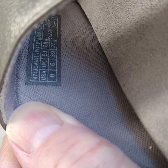 Vionic pewter gray leather Velcro strap mules. Lovely. Size 8 - Picture 7 of 13